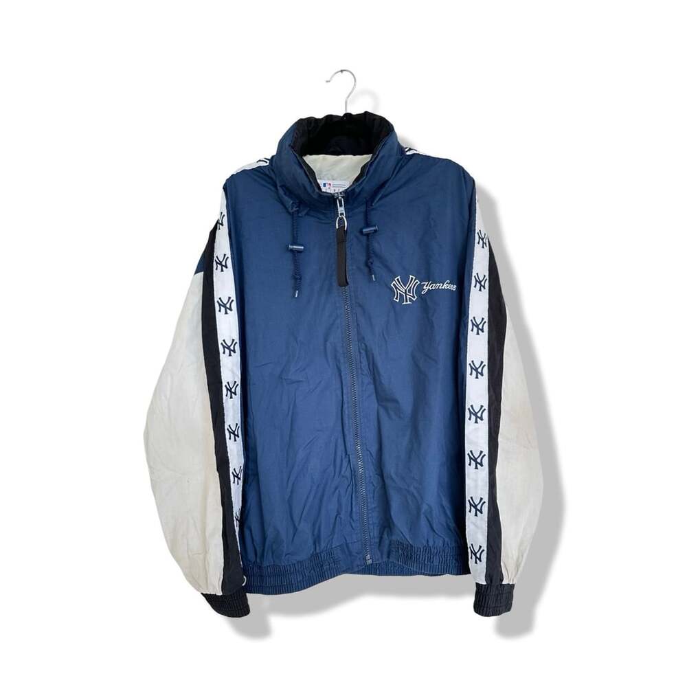 Vintage 90s New York Yankees Pro Player Genuine Merchandise Windbreaker Jacket X